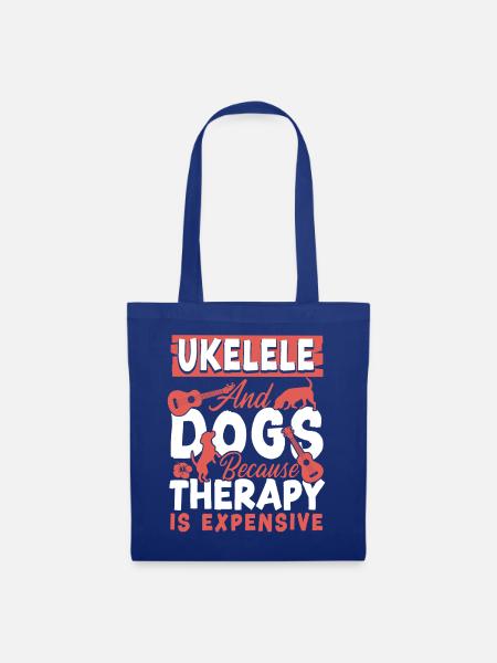 Hawaiian Ukulele Uke Dog Ukulele - Stoffbeutel - Royalblau