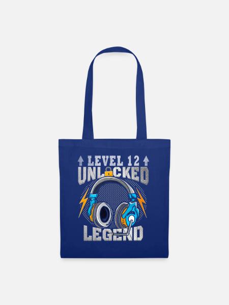 Level 12 Unlocked Legend - Stoffbeutel - Royalblau