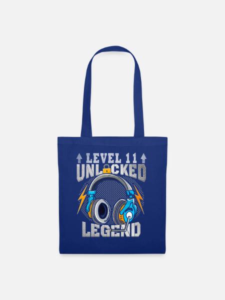 Level 11 Unlocked Legend - Stoffbeutel - Royalblau