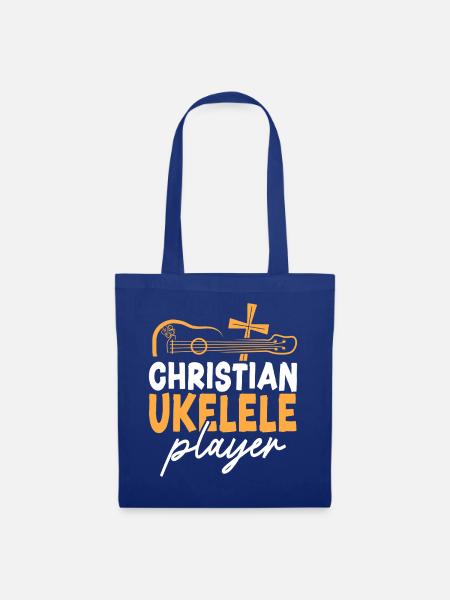 Hawaiian Ukulele Uke Christian - Stoffbeutel - Royalblau