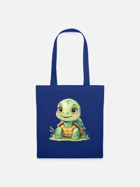 Kuschelturtle Sonnenschein - Stoffbeutel - Royalblau