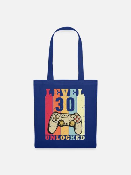 Level 30 Vollständiges 30-jähriges Jubiläum - Stoffbeutel - Royalblau