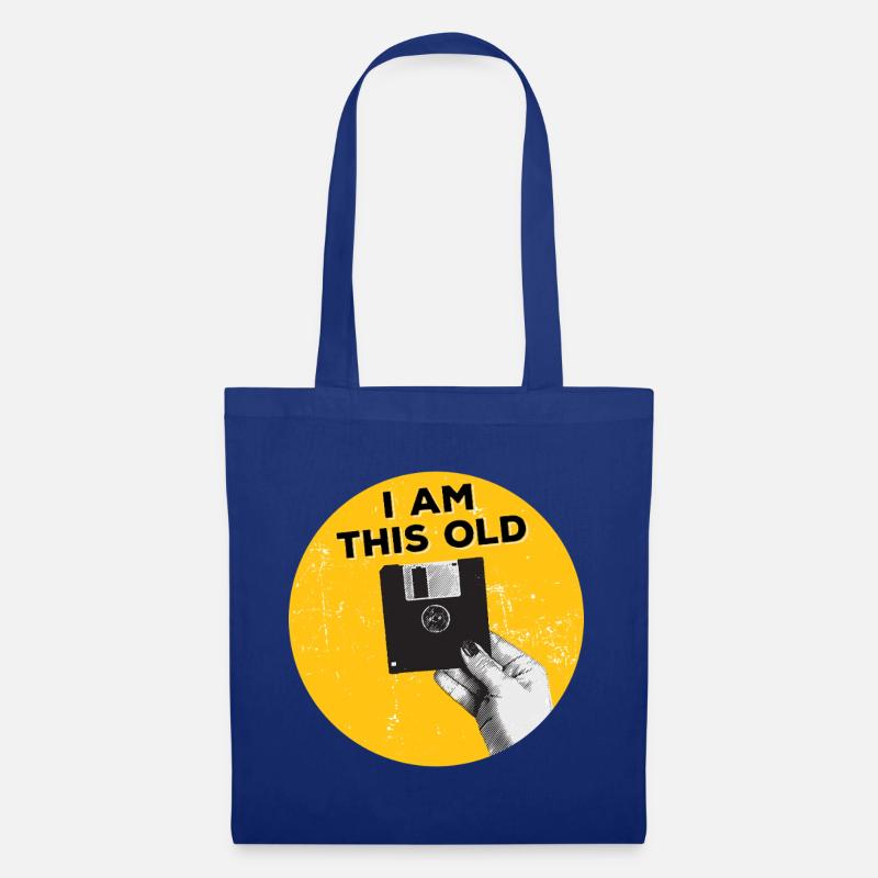 I am this old floppy disk 80s retro - Tote Bag - royal blue