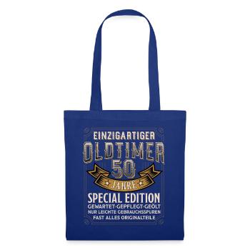 Oldtimer 50 Jahre Spezialedition - Stoffbeutel - Royalblau - Vorne