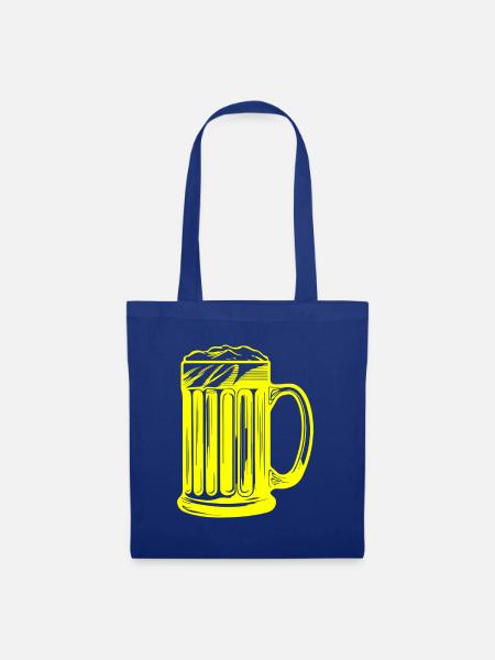Bierkrug Bier - Stoffbeutel - Royalblau