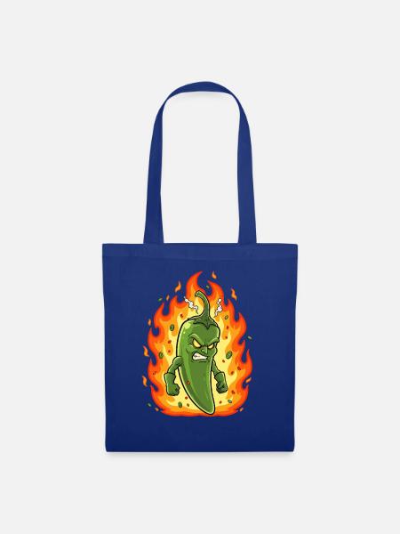 Feuriger Chili-Kämpfer - Stoffbeutel - Royalblau