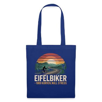 Eifelbiker 1000 Curves Zero Stress Motorcycle Eifel - Tote Bag - royal blue - Front