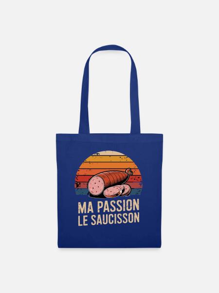 Ma Passion Le Saucisson Französische Wurstliebe - Stoffbeutel - Royalblau