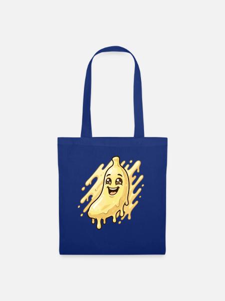 Lachender Blob Banane - Stoffbeutel - Royalblau