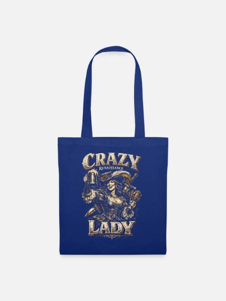 Mittelalterfest Crazy Renaissance Lady - Stoffbeutel - Royalblau