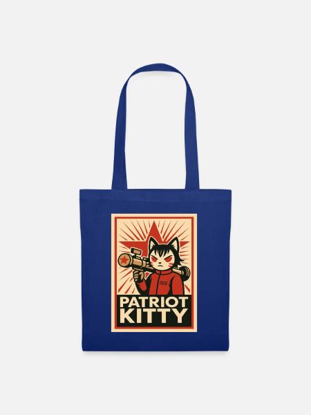 Patriot Kitty Raketenkunst - Stoffbeutel - Royalblau