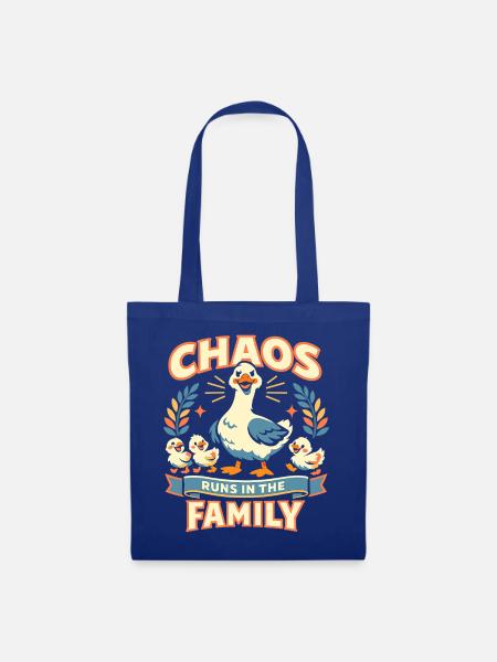 Gänse Chaos - Stoffbeutel - Royalblau