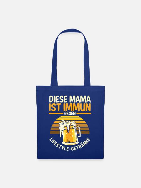 Bier Bierliebhaberin Mutter Mama - Stoffbeutel - Royalblau