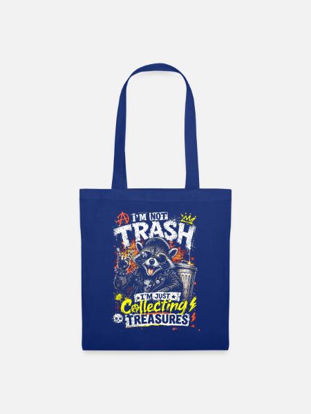 Raccoon Treasure Rocker - Stoffbeutel - Royalblau