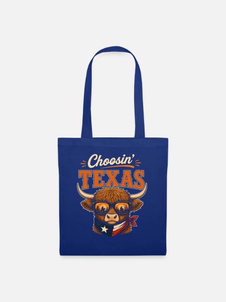 Choosin' Texas Bison mit Sonnenbrille - Stoffbeutel - Royalblau