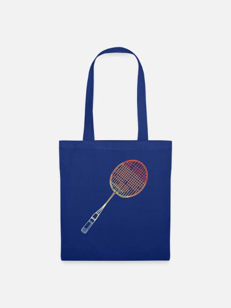 Badmintonschläger Skizze - Stoffbeutel - Royalblau