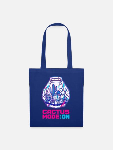Kaktus Mode On Terrarium - Stoffbeutel - Royalblau
