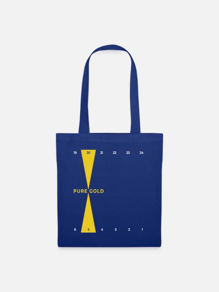 Backgammon | Reines Gold | Golden Point - Stoffbeutel - Royalblau