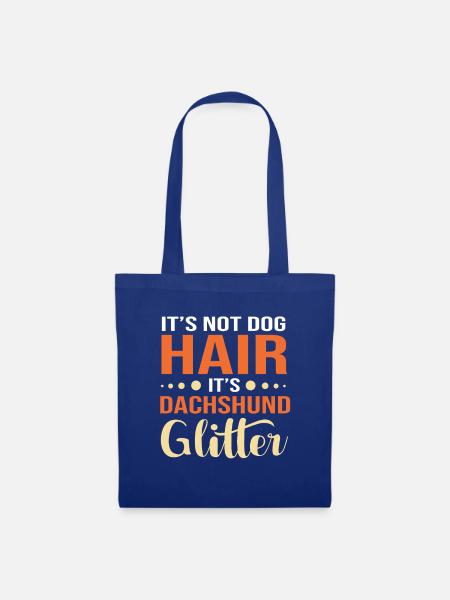 Rauhaardackel Dachshund - Stoffbeutel - Royalblau