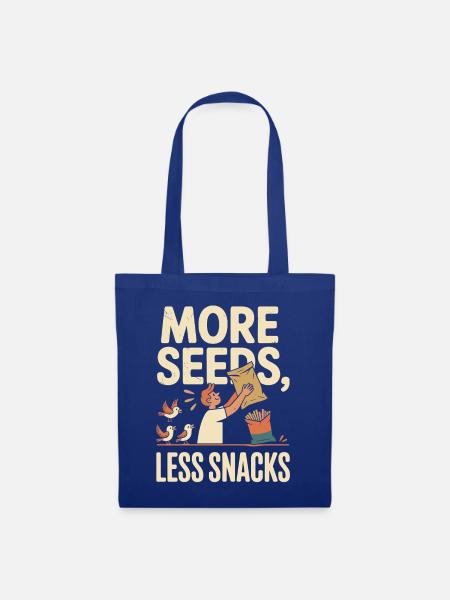 Mehr Samen, Weniger Snacks - Stoffbeutel - Royalblau