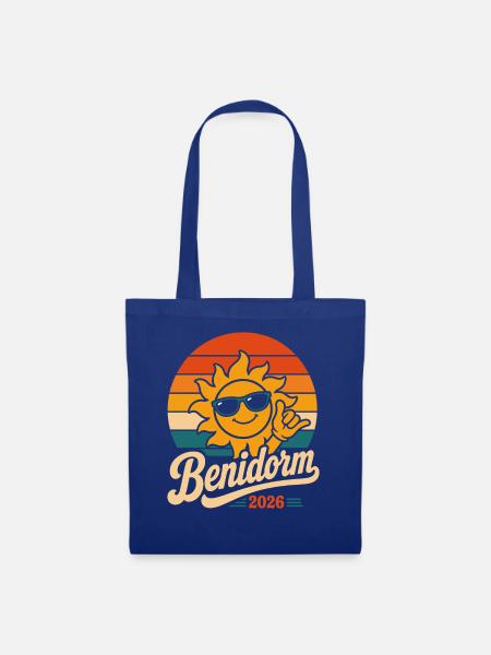 Benidorm Retrosonne 2026 - Stoffbeutel - Royalblau