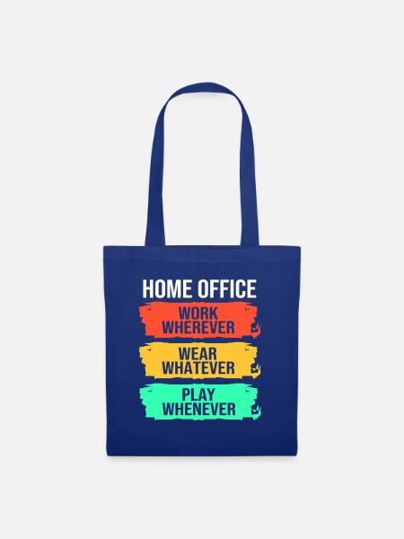Remote Homeoffice - Stoffbeutel - Royalblau