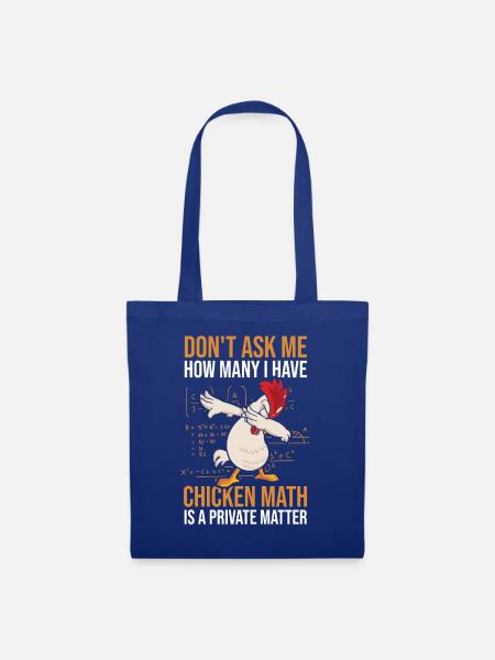 Farmer Rooster Flock Poultry Math Chicken - Stoffbeutel - Royalblau