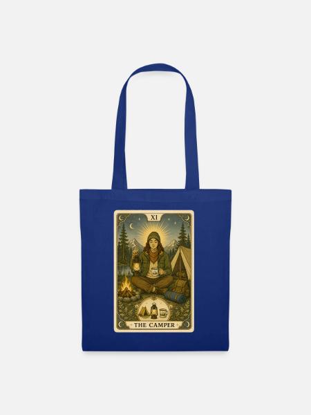Camperin | Camping & Lagerfeuer Tarot - Stoffbeutel - Royalblau