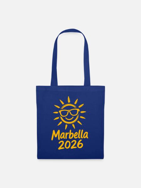 Marbella Sonnenschein 2026 - Stoffbeutel - Royalblau
