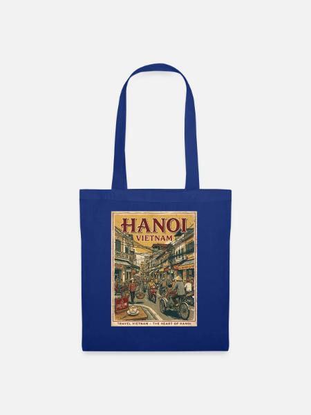 Hanoi Vietnam Sunset - Stoffbeutel - Royalblau