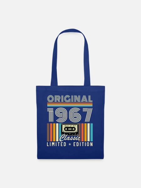 60 Jahre 1967 Vintage Retro Geburtstagsgeschenk - Stoffbeutel - Royalblau