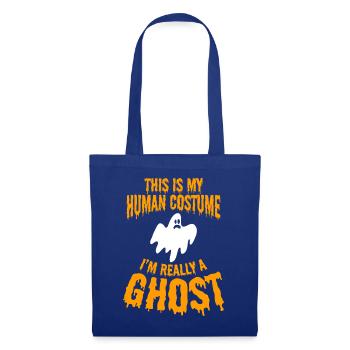 This Is My Human Costume I'm Really A Ghost Hallow - Stoffbeutel - Royalblau - Vorne
