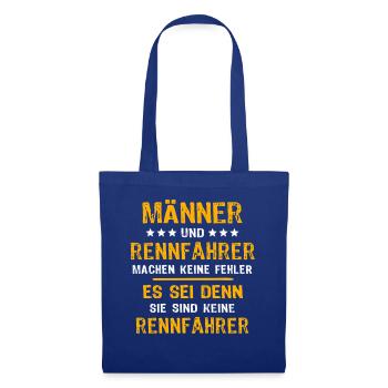 Rennfahrer Autorennen - Stoffbeutel - Royalblau - Vorne