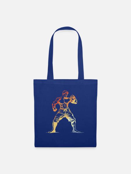 Kickboxer Retro - Stoffbeutel - Royalblau