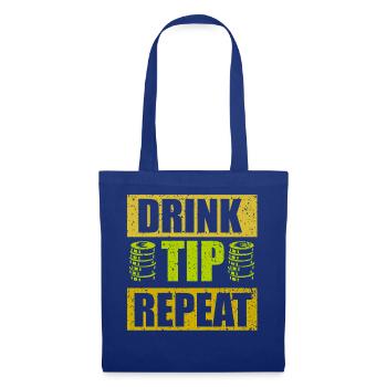 Kellner Barkeeper Ober Bar Bartender barchef - Stoffbeutel - Royalblau - Vorne