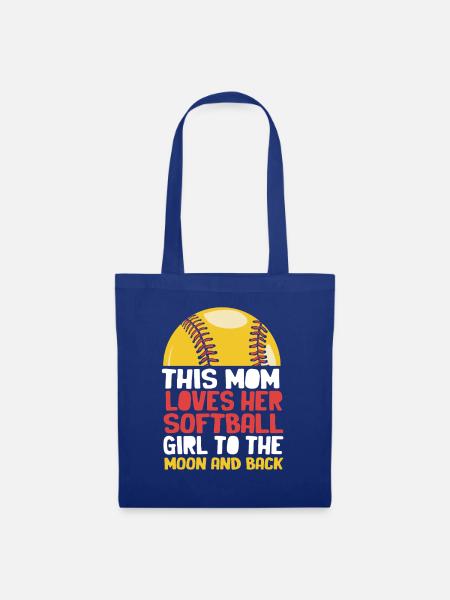 Softball Mutter Softball Mama - Stoffbeutel - Royalblau