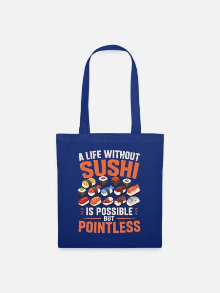 Sushi japanisches Sushi Geschenk - Stoffbeutel - Royalblau