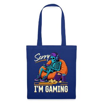 Skeleton Gamer Gaming Halloween - Stoffbeutel - Royalblau - Vorne