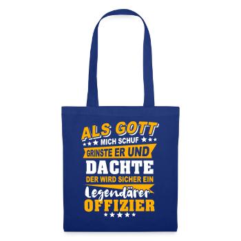 Offizier Sprüche - Stoffbeutel - Royalblau - Vorne