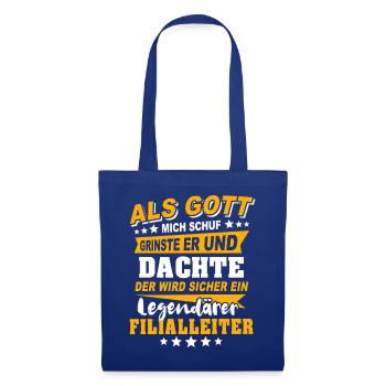 Filialleiter Sprüche - Stoffbeutel - Royalblau - Vorne