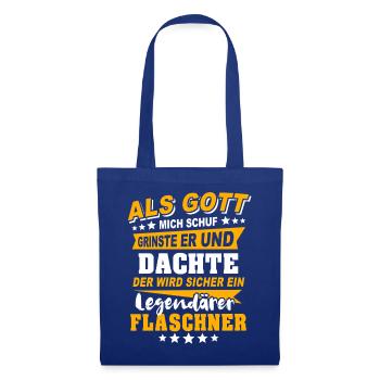 Flaschner Sprüche - Stoffbeutel - Royalblau - Vorne