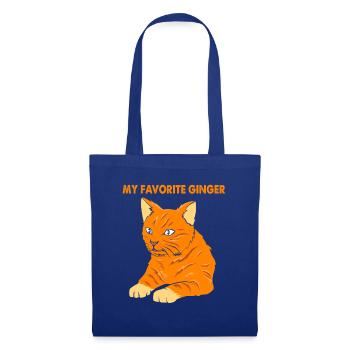 Tabby Katze - Stoffbeutel - Royalblau - Vorne