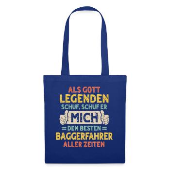 Baggerfahrer - Stoffbeutel - Royalblau - Vorne