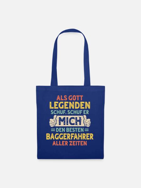 Baggerfahrer - Stoffbeutel - Royalblau