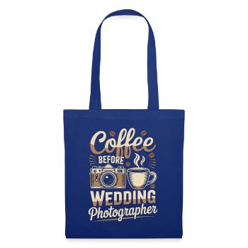 Wedding Photographer Coffee Cameraman Coffee Lover - Stoffbeutel - Royalblau - Vorne