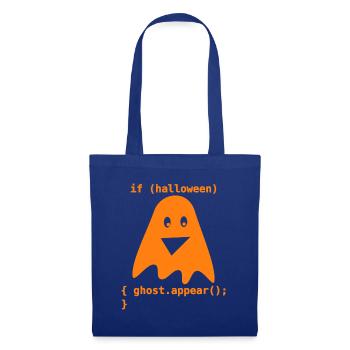 Orange Halloween Ghost Code – lustiger Programmierer-Gif - Stoffbeutel - Royalblau - Vorne