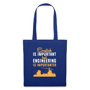 Bau Ingenieur Baustelle Bauarbeiter - Stoffbeutel - Royalblau - Vorne