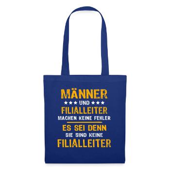 Filialleiter Spruch - Stoffbeutel - Royalblau - Vorne