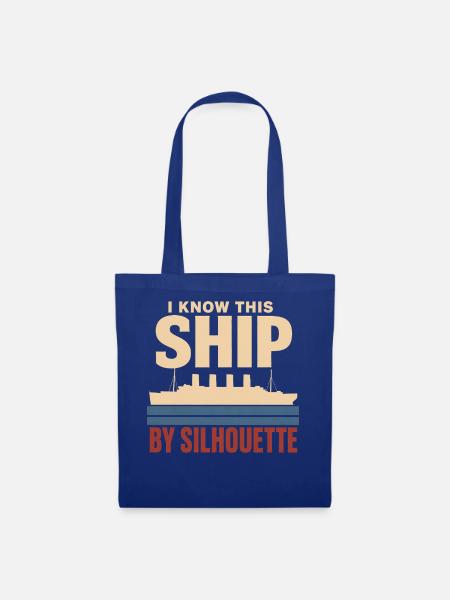 Ozeandampfer Maritime Geschichte Historisches - Stoffbeutel - Royalblau