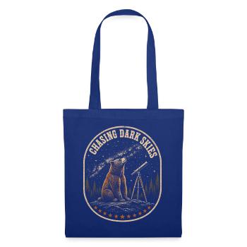  Verfolgung Der Dunklen Himmel Retro Bär - Stoffbeutel - Royalblau - Vorne